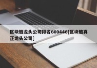 区块链龙头公司排名600446[区块链真正龙头公司]